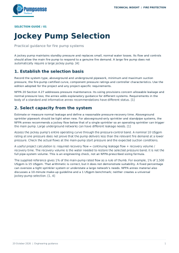 ปก Jockey Pump Selection Guide (ภาษาอังกฤษ)