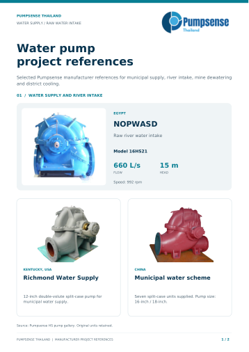 ปก Water Pump Project References (ภาษาอังกฤษ)