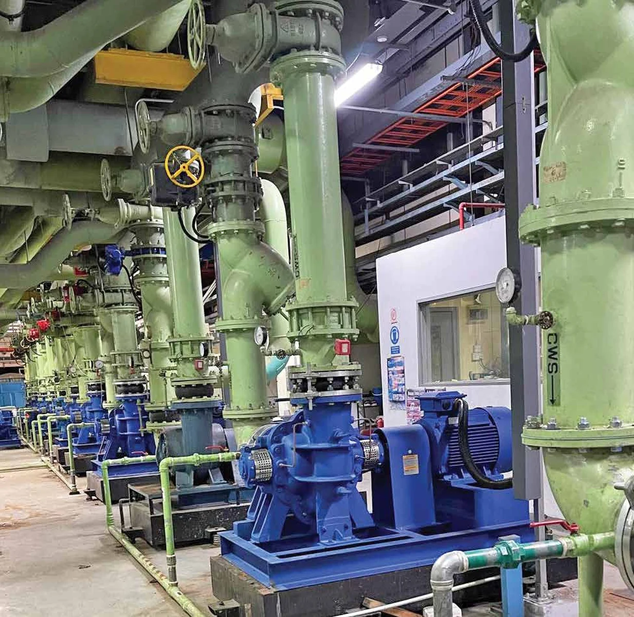 ปั๊ม Pumpsense ที่ติดตั้งในห้องเครื่องระบบ HVAC